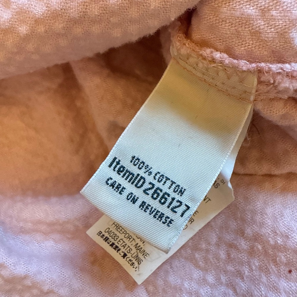LL Bean Corduroy Button Down Shirt Women XL Pink Long Sleeve 100% cotton - Picture 7 of 7